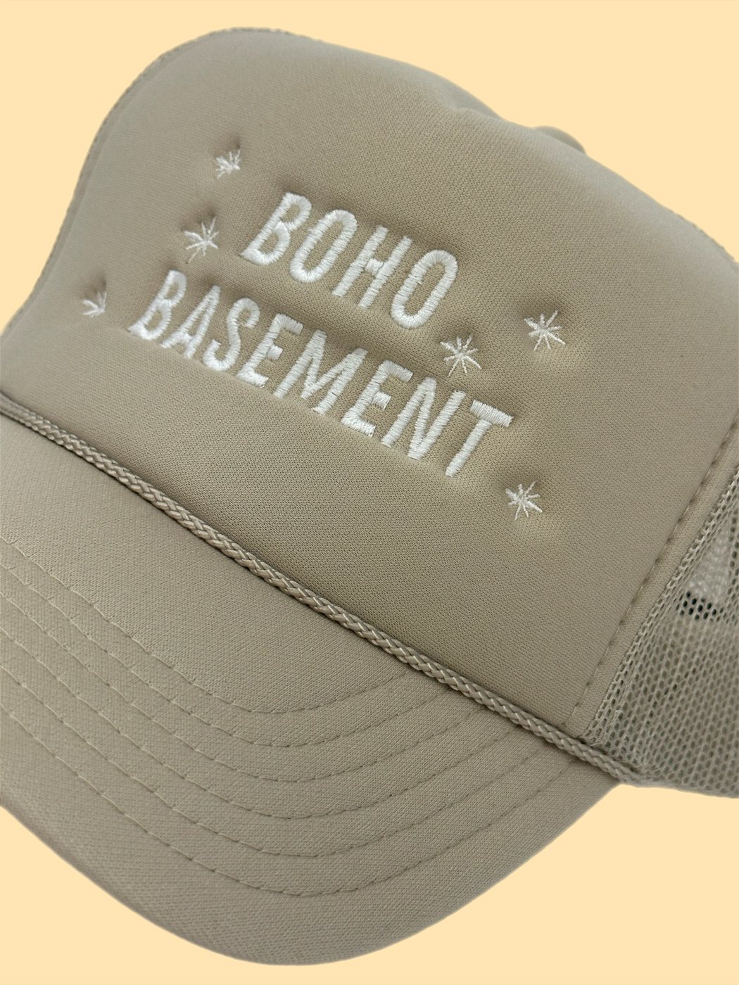 Boho Basement — custom embroidery by TS Embroidery