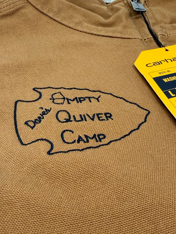 Dave's Empty Quiver Camp — custom embroidery by TS Embroidery