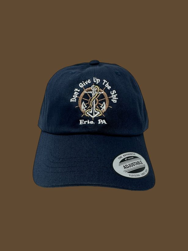 Don't Give Up The Ship — custom embroidery by TS Embroidery