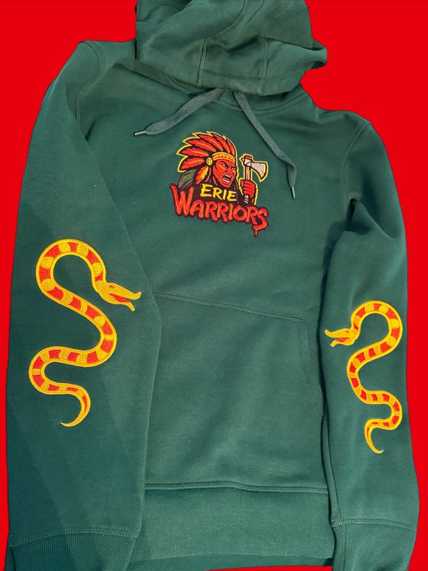 Erie Warriors — custom embroidery by TS Embroidery