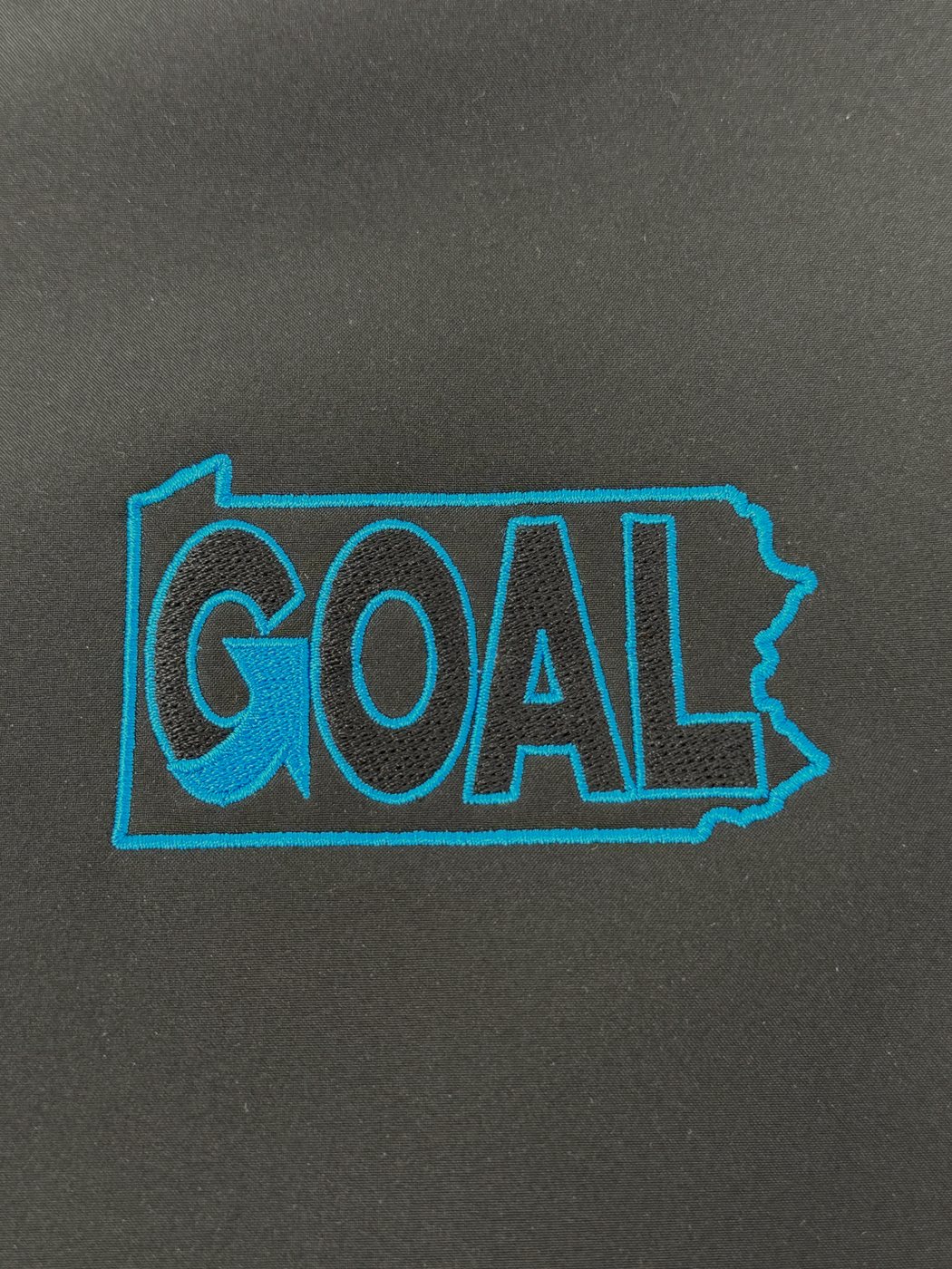 G.O.A.L. — custom embroidery by TS Embroidery